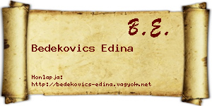 Bedekovics Edina névjegykártya